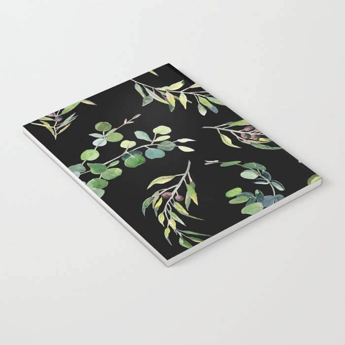 Eucalyptus and Olive Pattern  Notebook Gallery Image 3