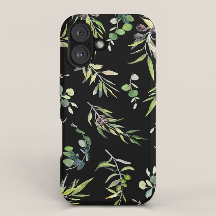 Eucalyptus and Olive Pattern  iPhone Case Gallery Image 1