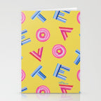 Cast Your Vote | Hand-Lettered Pattern in Yellow Stationery Card Gallery Image 2