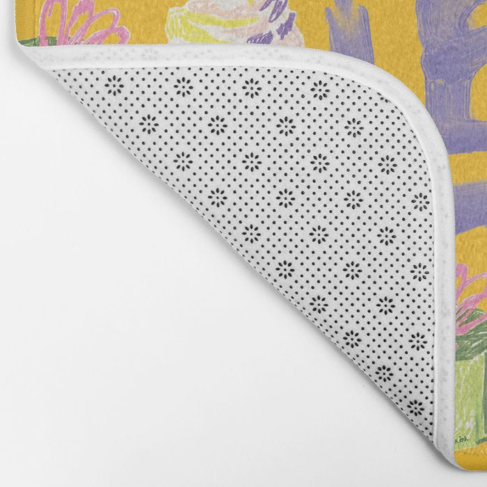 Leo Birthday Treats in Orange | Zodiac Series Bath Mat Gallery Image 2
