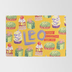 Leo Birthday Treats in Orange | Zodiac Series Rug Gallery Image 2