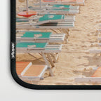 Puglia Loungers | Italy Travel Photography | Pastel Minimalist Beach Photo Laptop Sleeve Gallery Image 3