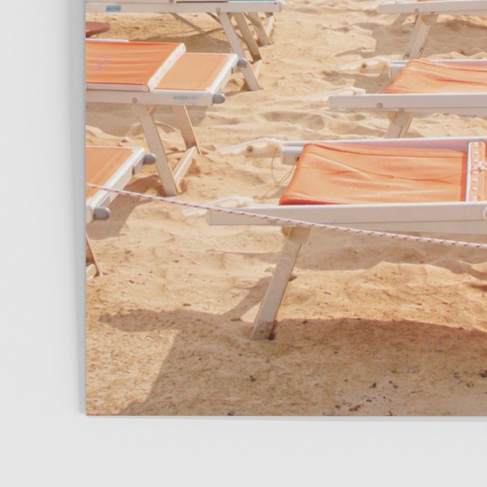 Puglia Loungers | Italy Travel Photography | Pastel Minimalist Beach Photo Poster Gallery Image 3