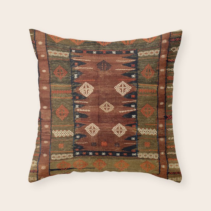 Belouch  Antique Khorassan Northeast Persian Rug Throw Pillow Gallery Image 6