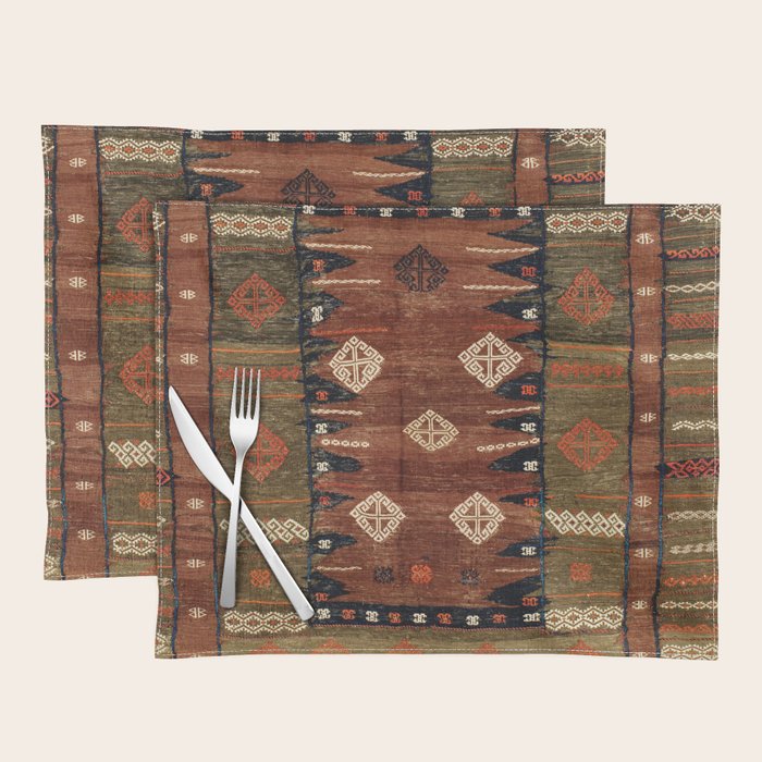 Belouch  Antique Khorassan Northeast Persian Rug Placemat Gallery Image 1