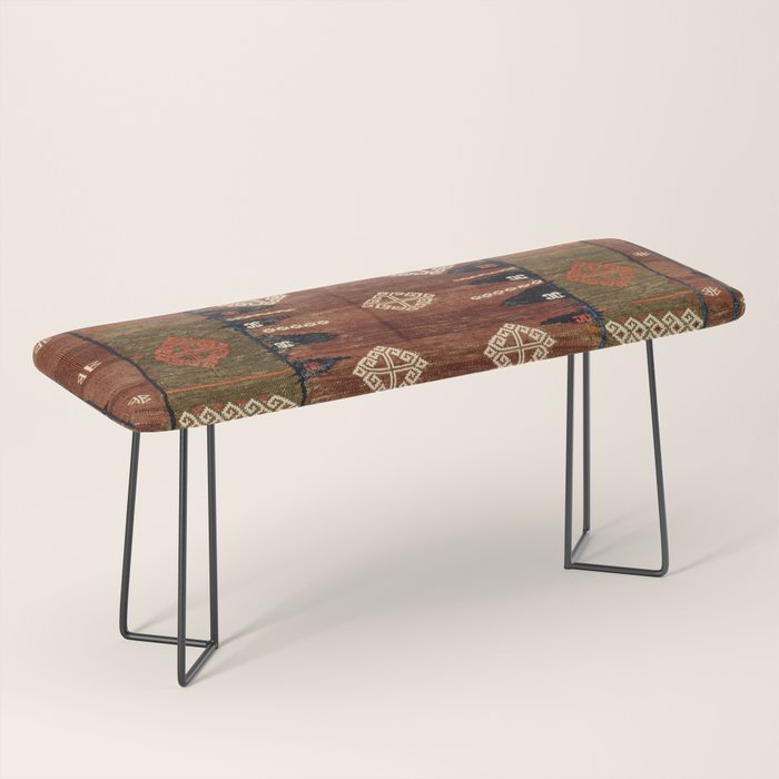 Belouch  Antique Khorassan Northeast Persian Rug Bench Gallery Image 1