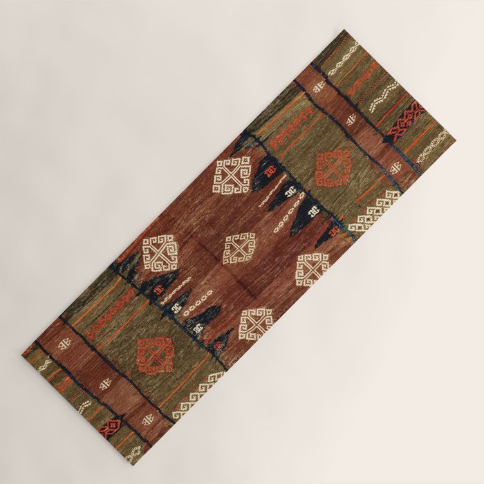 Belouch  Antique Khorassan Northeast Persian Rug Yoga Mat Gallery Image 1