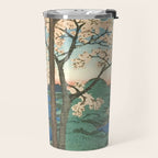 Utagawa Hiroshige - Inaba Province, Karo Koyama - Vintage Japanese Woodblock Print, 1853 Travel Mug Gallery Image 2