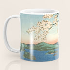 Utagawa Hiroshige - Inaba Province, Karo Koyama - Vintage Japanese Woodblock Print, 1853 Coffee Mug Gallery Image 3
