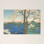 Utagawa Hiroshige - Inaba Province, Karo Koyama - Vintage Japanese Woodblock Print, 1853 Welcome Mat Gallery Image 1