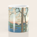 Utagawa Hiroshige - Inaba Province, Karo Koyama - Vintage Japanese Woodblock Print, 1853 Coffee Mug Gallery Image 4