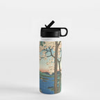 Utagawa Hiroshige - Inaba Province, Karo Koyama - Vintage Japanese Woodblock Print, 1853 Water Bottle Gallery Image 1