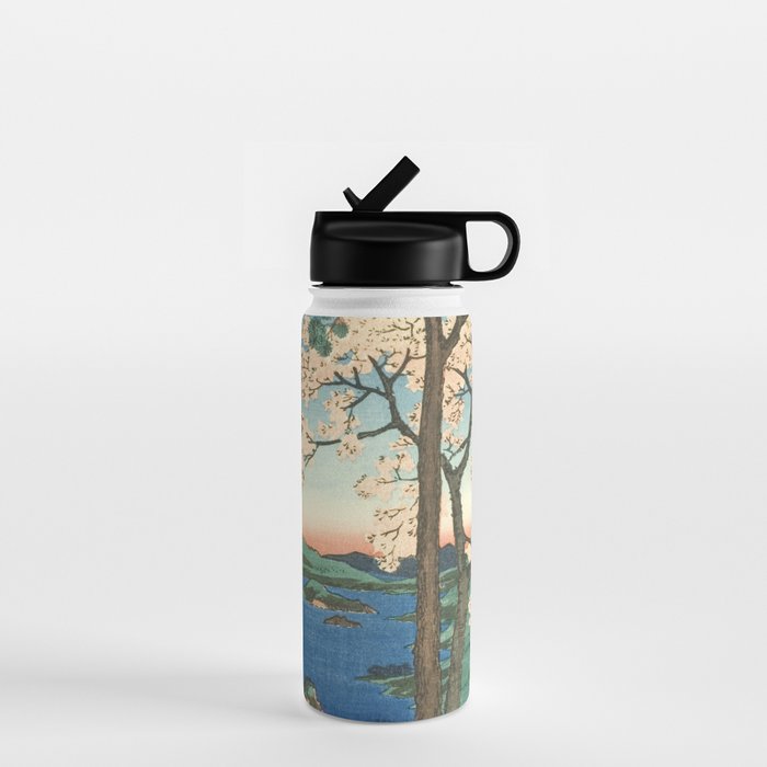 Utagawa Hiroshige - Inaba Province, Karo Koyama - Vintage Japanese Woodblock Print, 1853 Water Bottle Gallery Image 1