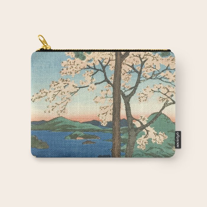 Utagawa Hiroshige - Inaba Province, Karo Koyama - Vintage Japanese Woodblock Print, 1853 Carry All Pouch Gallery Image 1