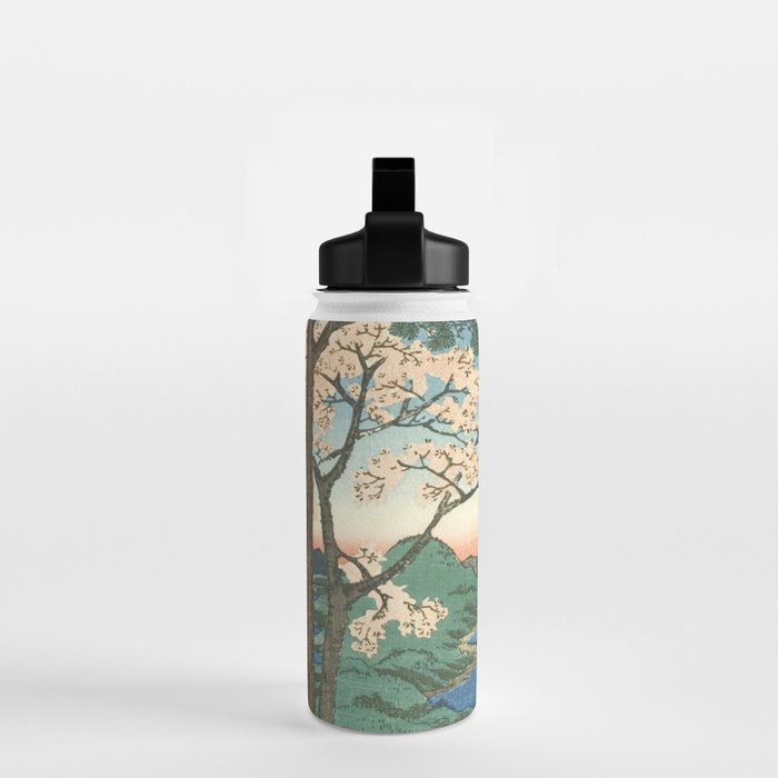 Utagawa Hiroshige - Inaba Province, Karo Koyama - Vintage Japanese Woodblock Print, 1853 Water Bottle Gallery Image 2