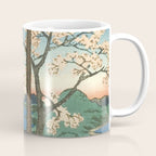 Utagawa Hiroshige - Inaba Province, Karo Koyama - Vintage Japanese Woodblock Print, 1853 Coffee Mug Gallery Image 1