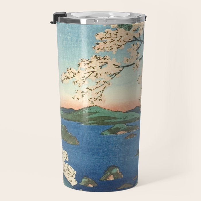 Utagawa Hiroshige - Inaba Province, Karo Koyama - Vintage Japanese Woodblock Print, 1853 Travel Mug Gallery Image 3