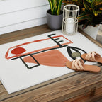 Abstract Face Outdoor Rug Gallery Image 2