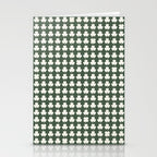 Clovers XXXIX Dark Green Botanical Pattern Stationery Card Gallery Image 2