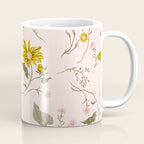 seamless pattern with small flowers on a pink background Coffee Mug Gallery Image 1