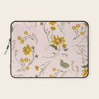 seamless pattern with small flowers on a pink background Laptop Sleeve Gallery Image 1