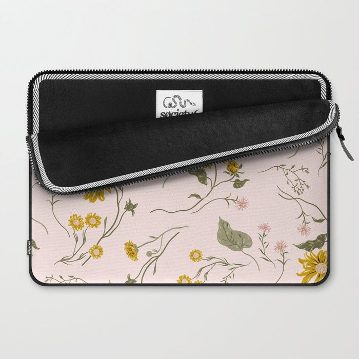 seamless pattern with small flowers on a pink background Laptop Sleeve Gallery Image 2