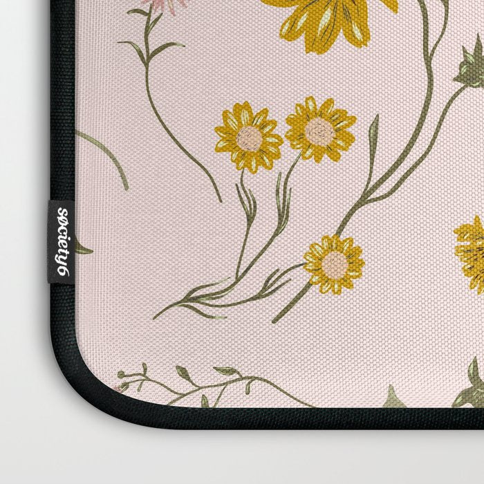 seamless pattern with small flowers on a pink background Laptop Sleeve Gallery Image 3