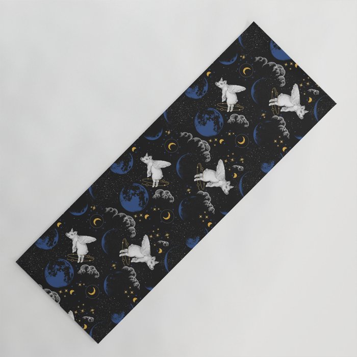 Celestial Pigs of the Night Sky A Yoga Mat Gallery Image 1