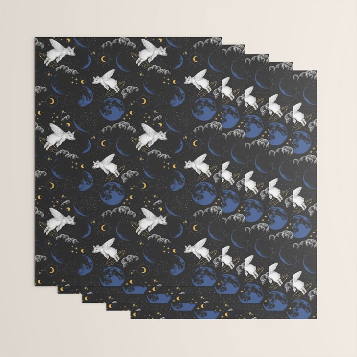 Celestial Pigs of the Night Sky A Wrapping Paper Gallery Image 3