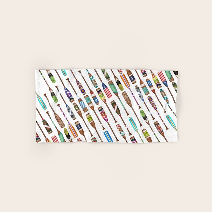 Paddles Oars Lake Life Colorful Oar lake house art Bath Towel Gallery Image 1