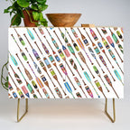 Paddles Oars Lake Life Colorful Oar lake house art Credenza Gallery Image 1