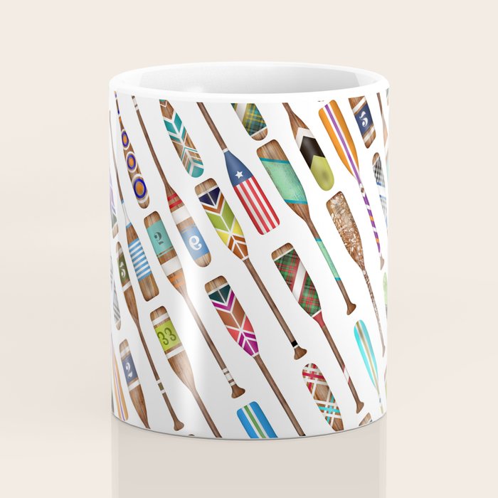 Paddles Oars Lake Life Colorful Oar lake house art Coffee Mug Gallery Image 4