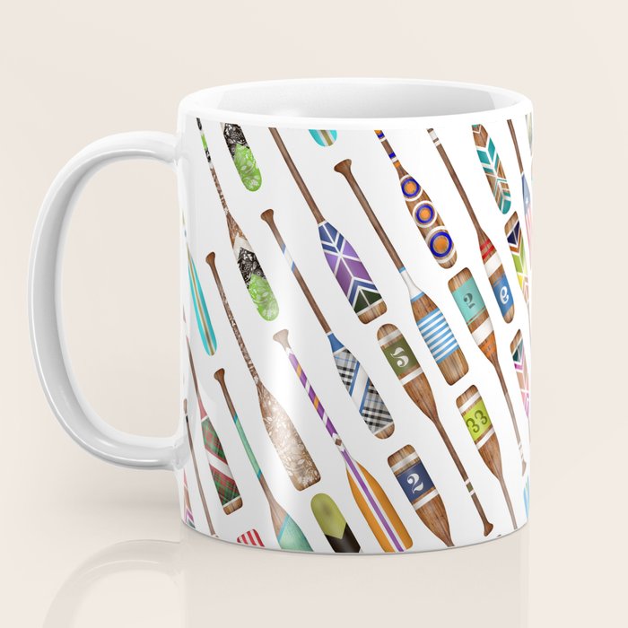 Paddles Oars Lake Life Colorful Oar lake house art Coffee Mug Gallery Image 3