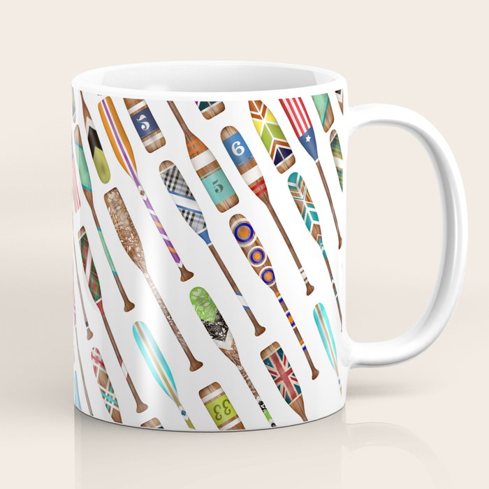 Paddles Oars Lake Life Colorful Oar lake house art Coffee Mug Gallery Image 1