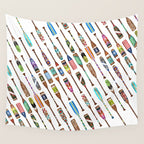 Paddles Oars Lake Life Colorful Oar lake house art Wall Tapestry Gallery Image 4