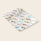 Paddles Oars Lake Life Colorful Oar lake house art Notebook Gallery Image 2