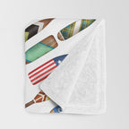 Paddles Oars Lake Life Colorful Oar lake house art Throw Blanket Gallery Image 3