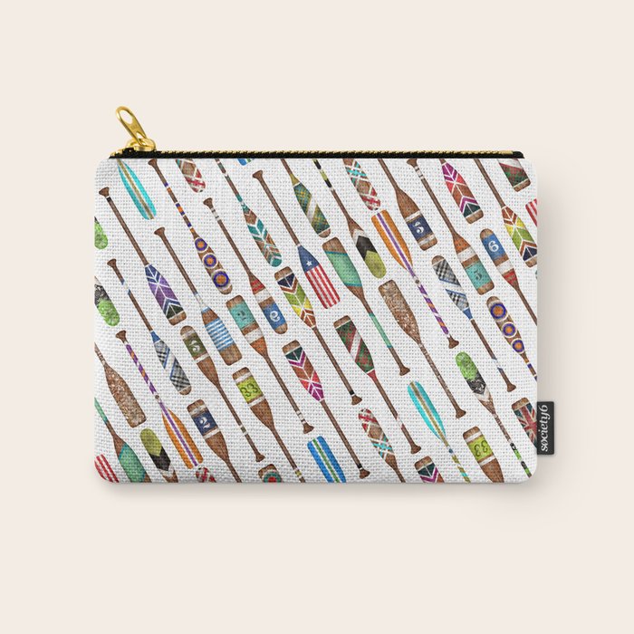 Paddles Oars Lake Life Colorful Oar lake house art Carry All Pouch Gallery Image 1