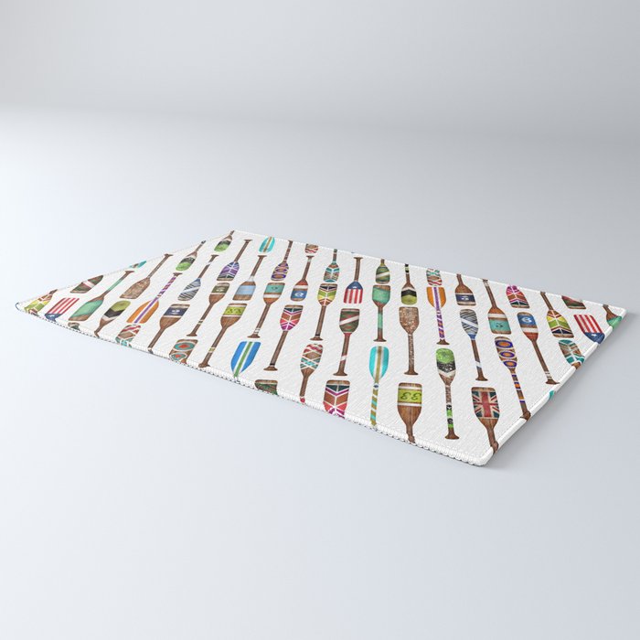 Paddles Oars Lake Life Colorful Oar lake house art Rug Gallery Image 3