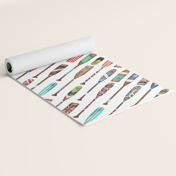 Paddles Oars Lake Life Colorful Oar lake house art Yoga Mat Gallery Image 2