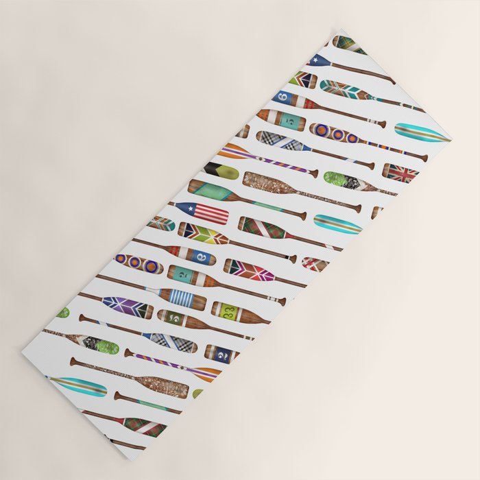 Paddles Oars Lake Life Colorful Oar lake house art Yoga Mat Gallery Image 1