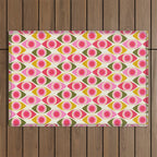 Mid Century Modern Geo pattern 2 Outdoor Rug Gallery Image 1