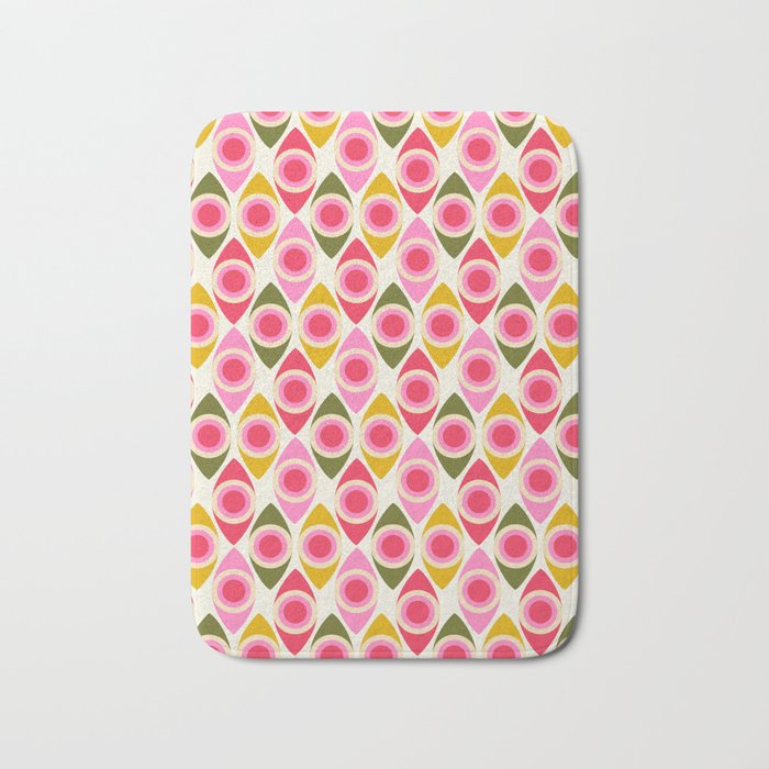 Mid Century Modern Geo pattern 2 Bath Mat Gallery Image 1