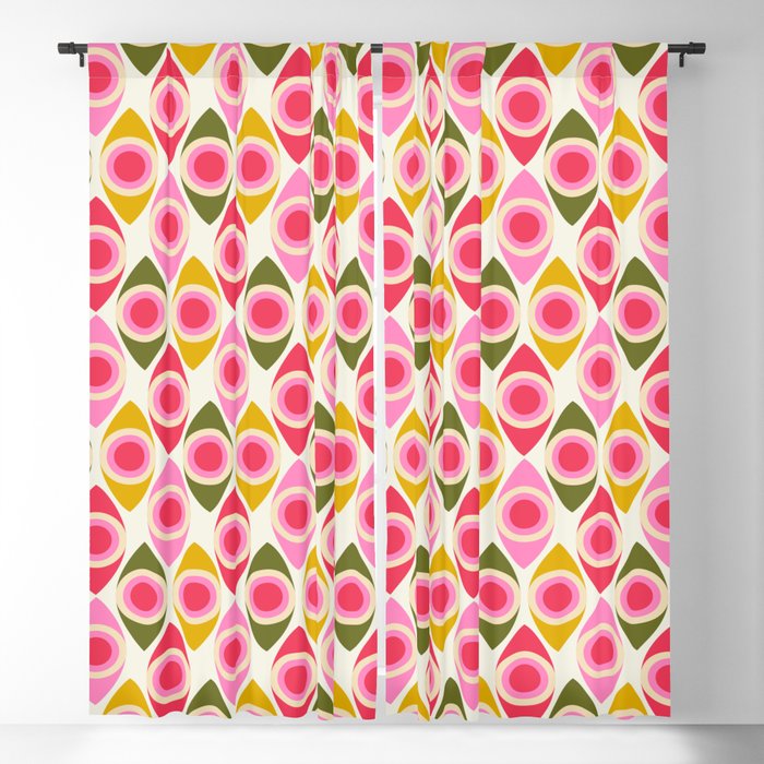 Mid Century Modern Geo pattern 2 Window Curtain Gallery Image 5