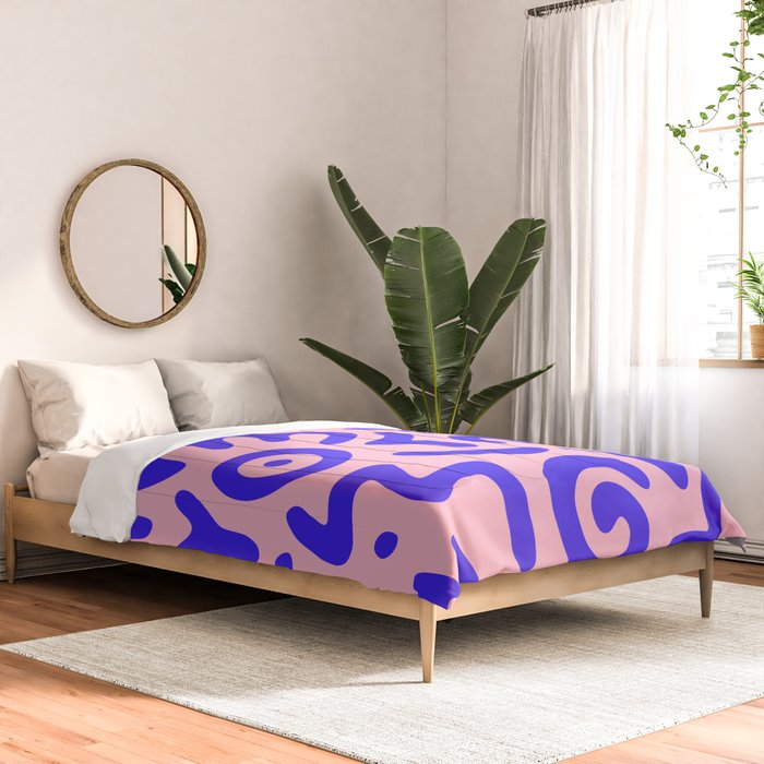Colorful fun doodle symbol art pattern Comforter Gallery Image 2