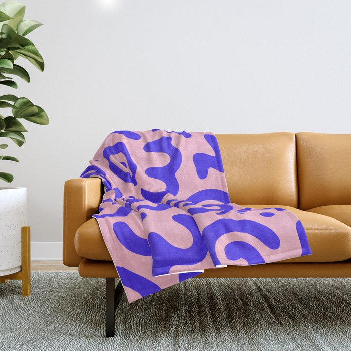 Colorful fun doodle symbol art pattern Throw Blanket Gallery Image 1