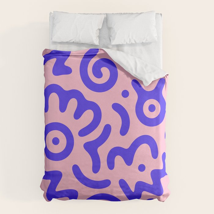 Colorful fun doodle symbol art pattern Duvet Cover Gallery Image 6