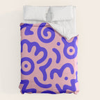 Colorful fun doodle symbol art pattern Duvet Cover Gallery Image 6