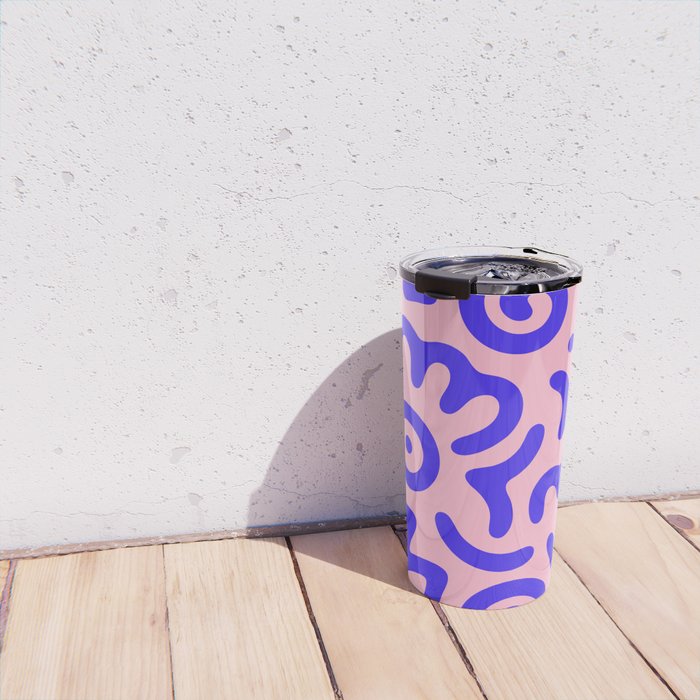 Colorful fun doodle symbol art pattern Travel Mug Gallery Image 4