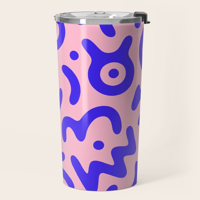Colorful fun doodle symbol art pattern Travel Mug Gallery Image 2